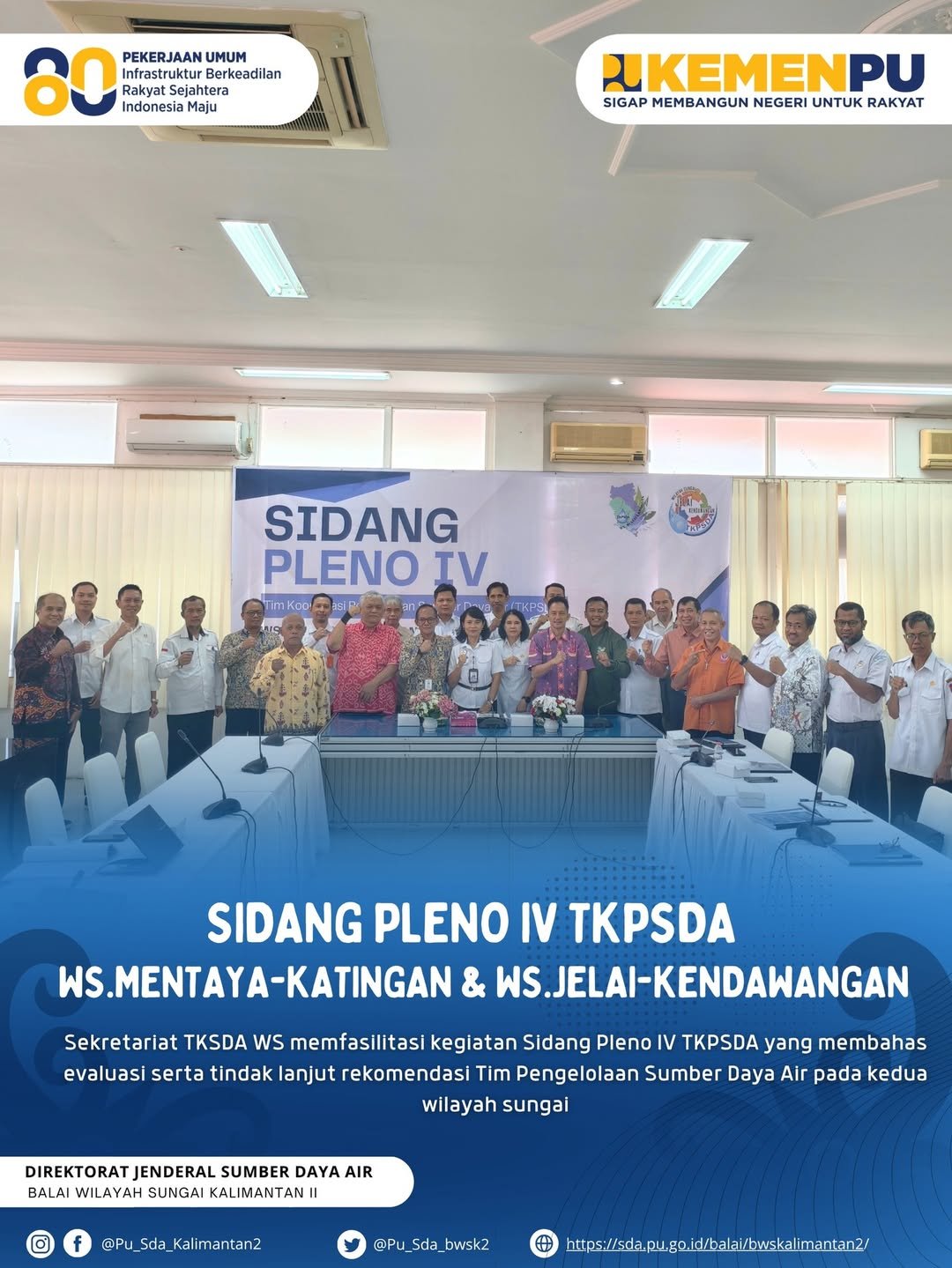 Sidang Pleno IV TKPSDA WS Mentaya–Katingan dan WS Jelai–Kendawangan Tahun 2025